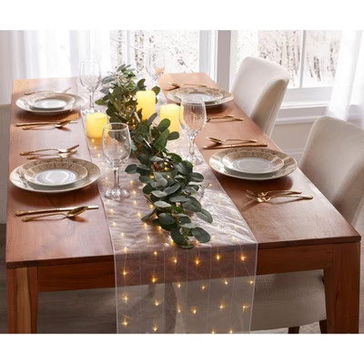 BrylaneHome Pre-Lit Eucalyptus Garland - Green | Target