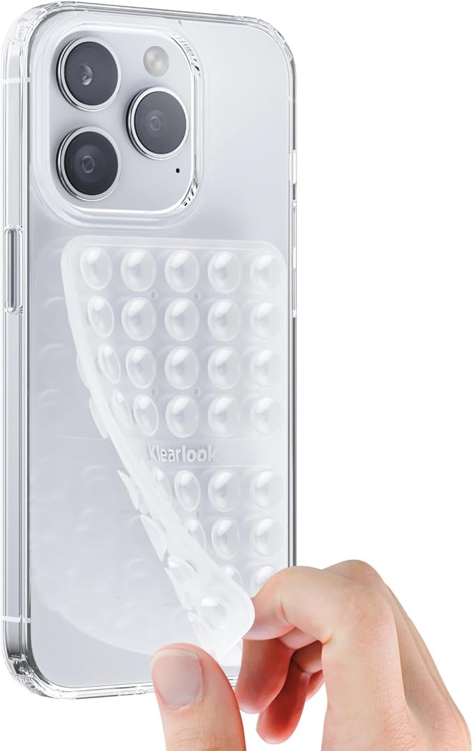 Klearlook Silicone Suction Cup Phone Case Mount Double Sided, Sticky Phone Grip with Higher Sucti... | Amazon (US)