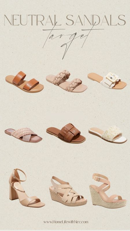 Neutral sandals for spring and summer! All from Target, and most are on sale when bought online! 
#target #neutralsandals #targetdeals #sandals

#LTKstyletip #LTKSpringSale #LTKsalealert