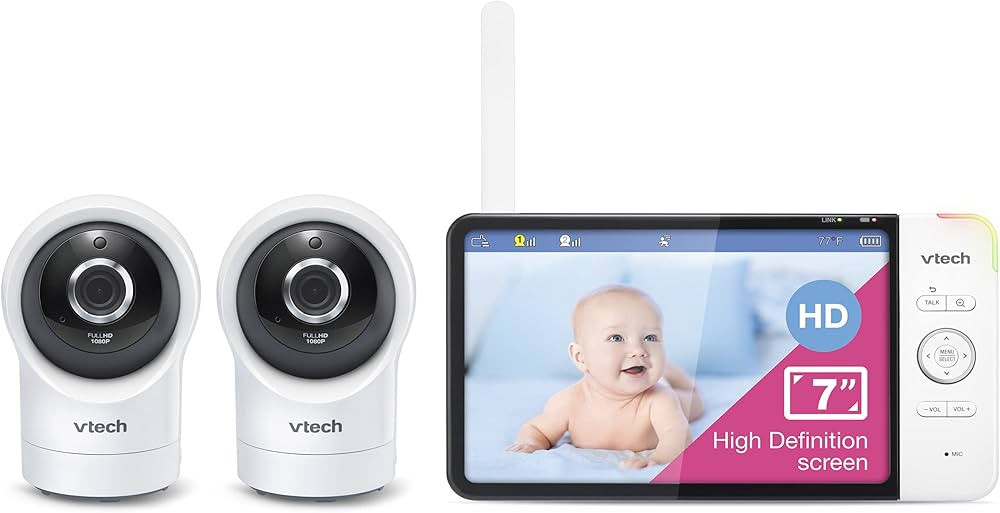 VTech RM7764-2HD 1080p Smart WiFi Remote Access 2Camera BabyMonitor, 360° Pan&Tilt, 10X Zoom, 7... | Amazon (US)