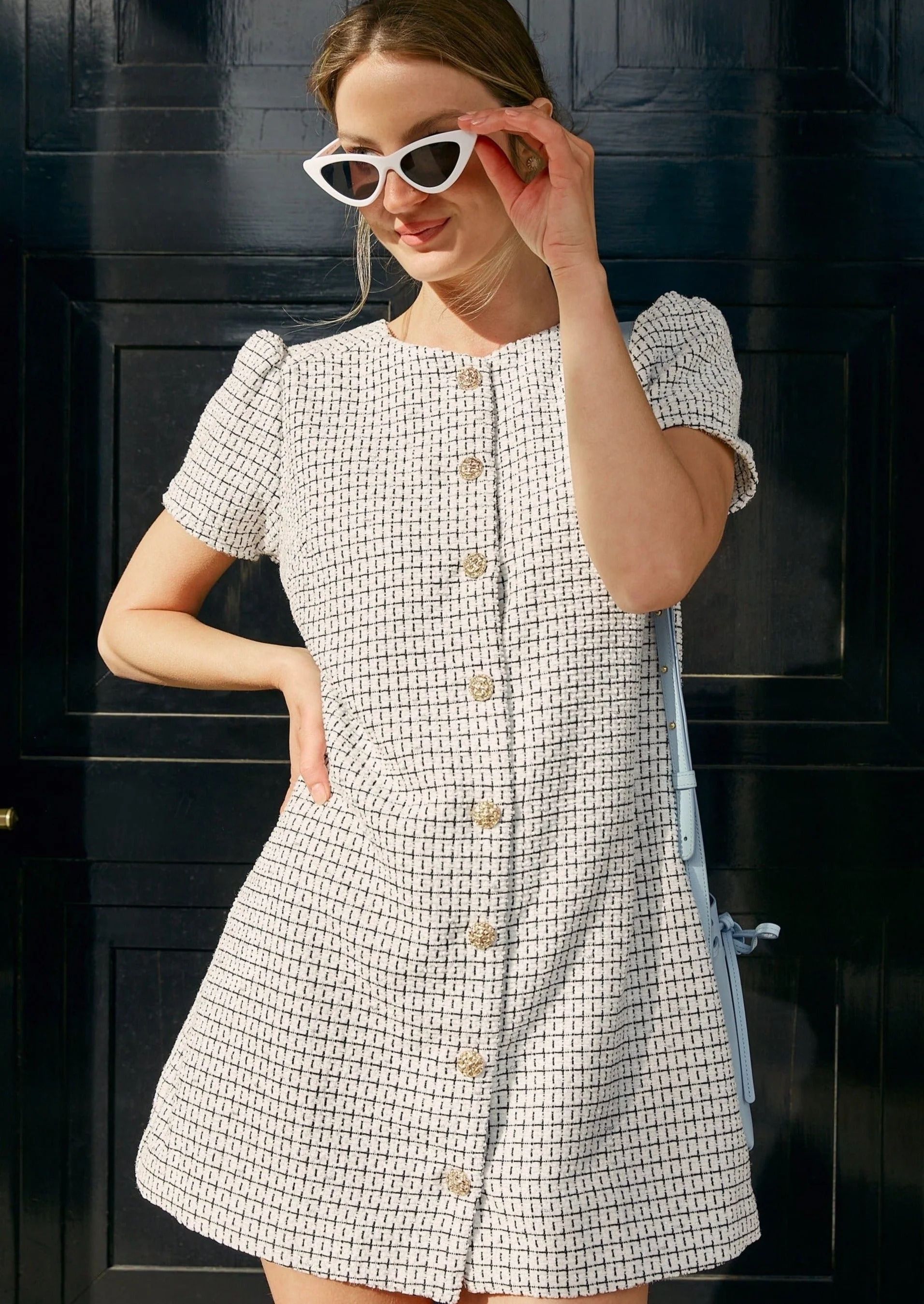 Ellen Dress Sparkle Tweed | Abbey Glass