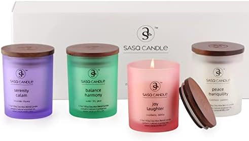 Scented Candles, SASA Candle Jar Gifts for Women, Aromatherapy Candle 4pcs, Soy Candles Set Gift ... | Amazon (US)