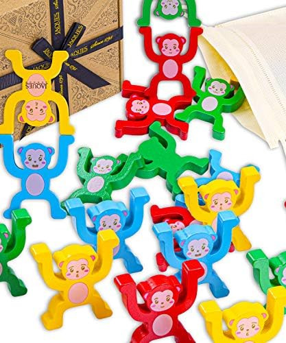 Jaques of London Monkey Wooden Stacking Toys | Toddler Games Stacking Toys | Animal Toys for 1 2 ... | Amazon (UK)