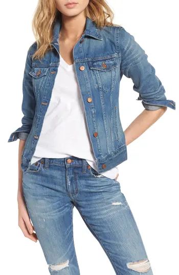 Women's Madewell Jean Jacket, Size Large - Blue | Nordstrom