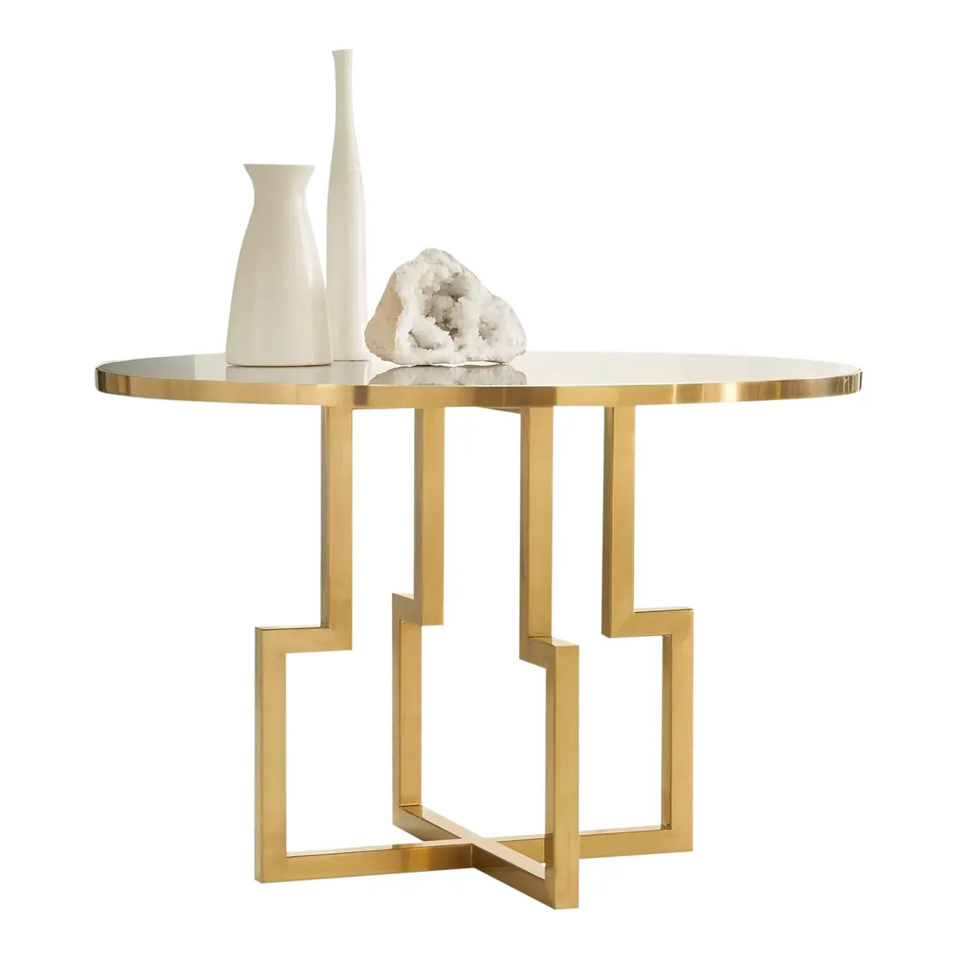 Modern History Center Table - White Acrylic | Chairish