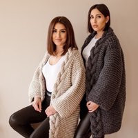 Cable Knit Cardigan. Chunky Knit Cardigan. Oversized Gray Warm Handmade Cardigan | Etsy (US)