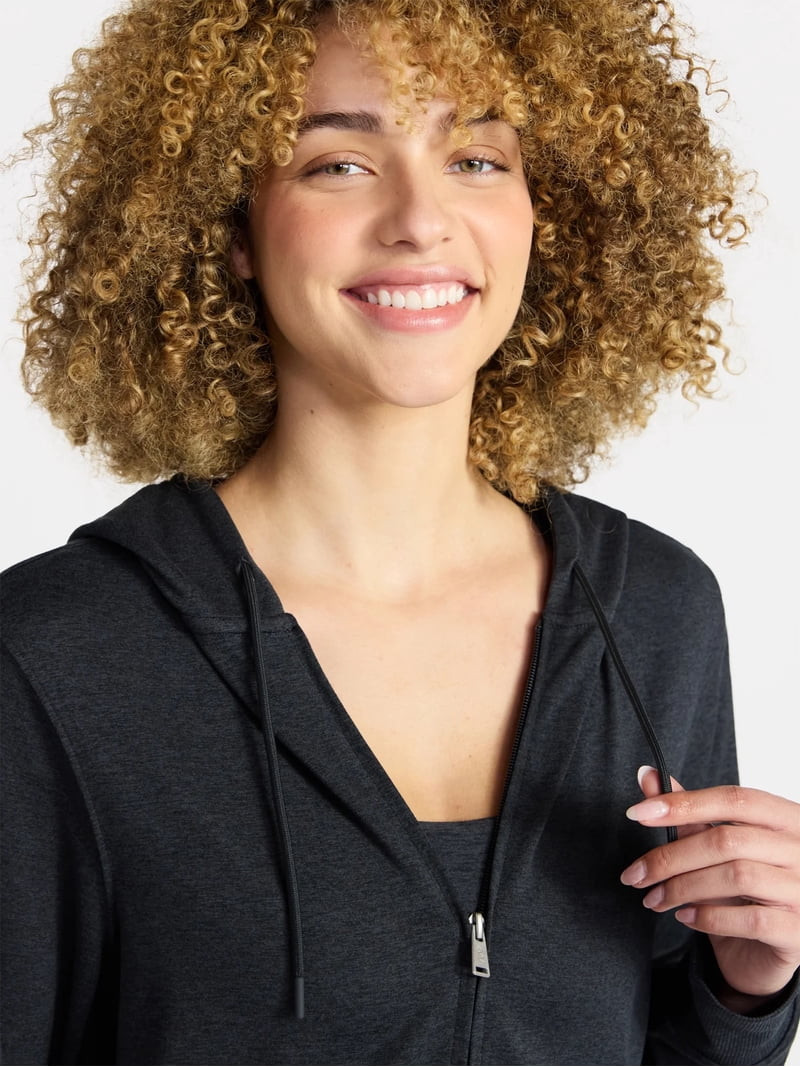 Athletic Works Women's and Women's Plus ButterCore Zip Front Hoodie, Sizes XS-4X | Walmart (US)