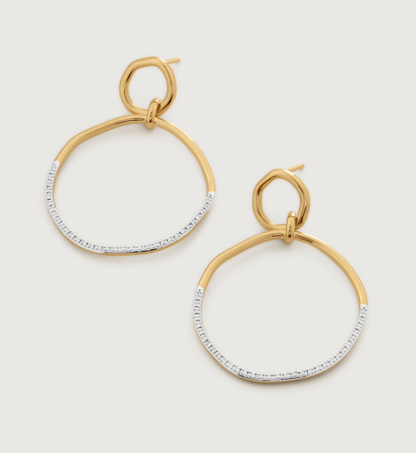 Riva Diamond Ripple Cocktail Earrings | Monica Vinader (US)