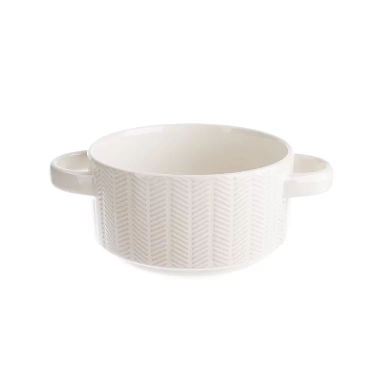 Ceramic 26 Oz. Herringbone Stacking Soup Mug | Walmart (US)
