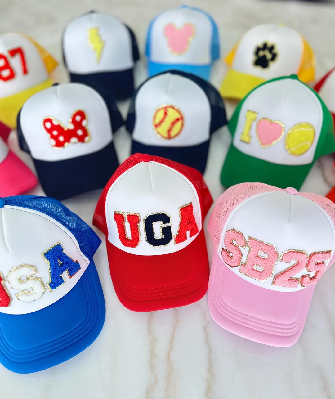 Customized Trucker Hat With Patches, Personalized Game Day Trucker Hat, Football Trucker Hat, Spo... | Etsy (US)