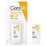 Amazon.com: CeraVe Mineral Sunscreen Stick for Kids & Adults | 100% Sunscreen, Zinc Oxide Titaniu... | Amazon (US)