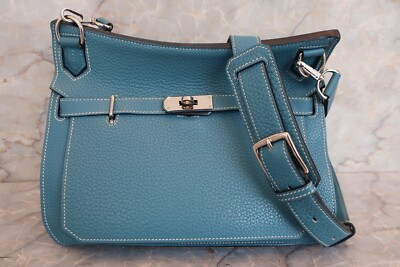 HERMES Jypsiere 28 Taurillon Clemence Shoulder Bag Blue Jean □P (2012)  | eBay | eBay US
