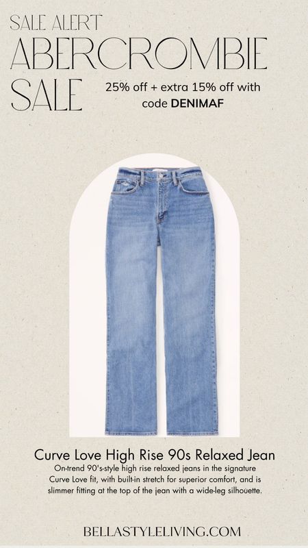 Abercrombie and Fitch semi annual jeans sale happening now until February 12, 2024.

Save 25% off + extra 15% off with discount code DENIMAF 

#LTKMostLoved #LTKsalealert #LTKfindsunder100