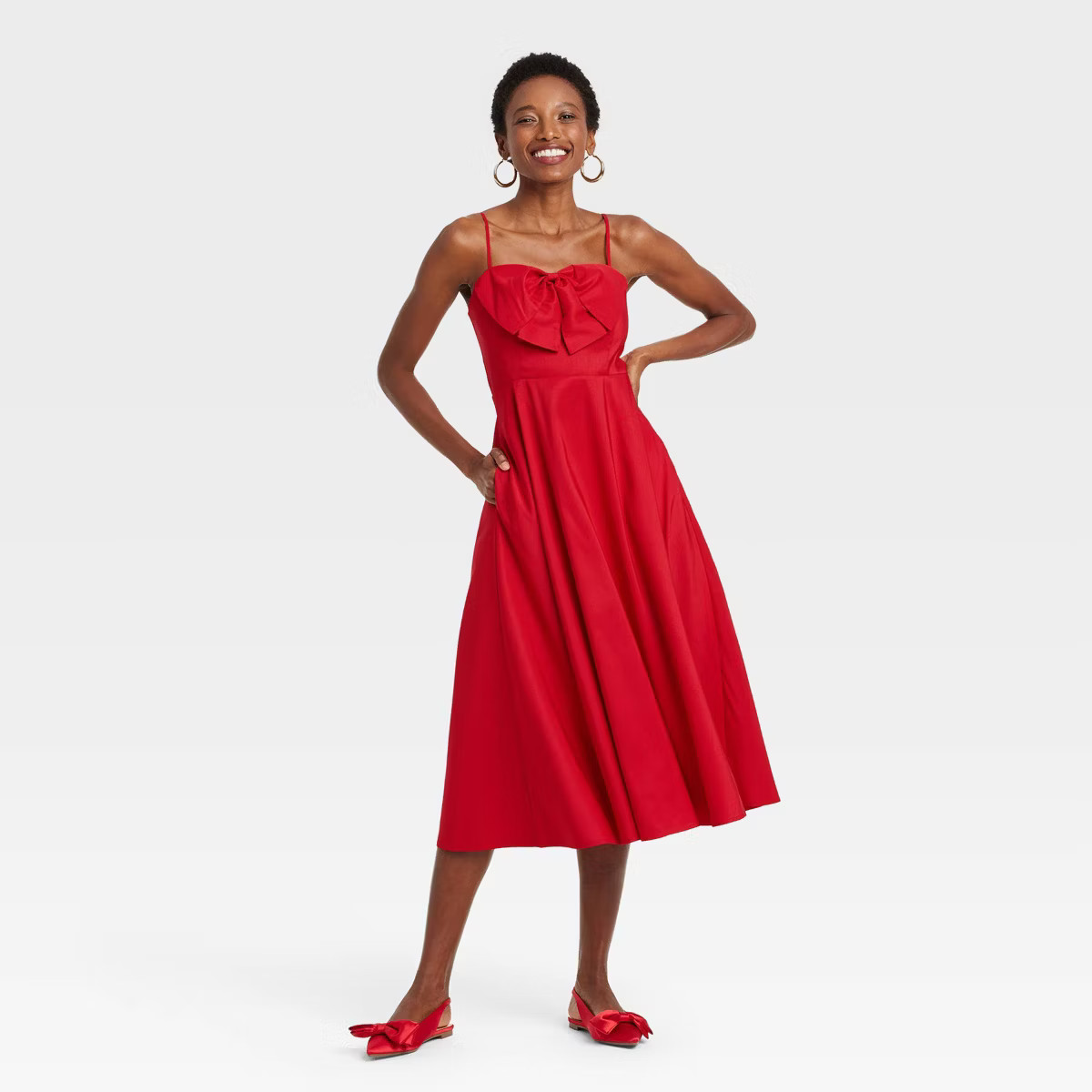 Women's Bow Midi Dress - A New Day™ | Target