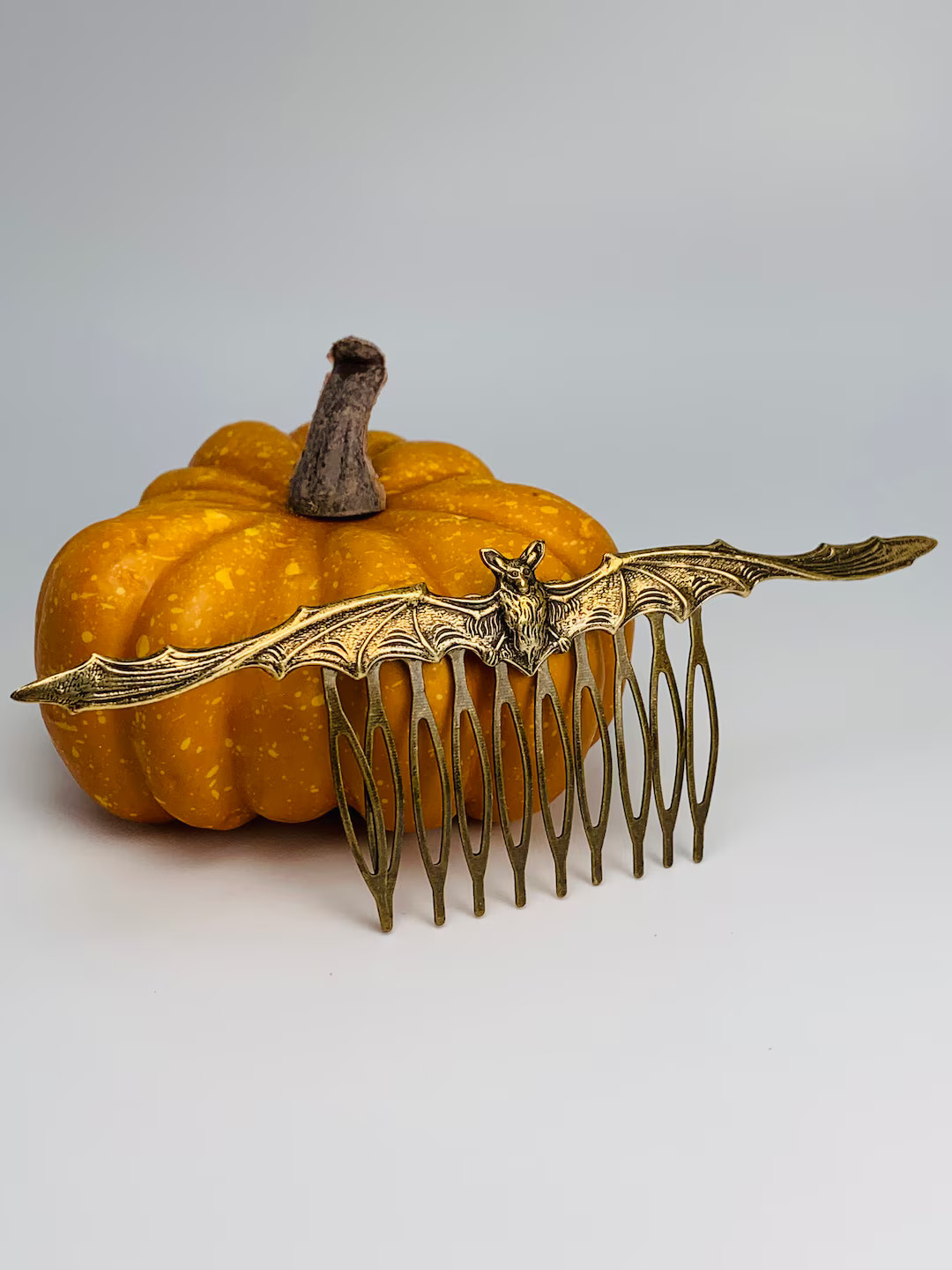 Antique Brass Vampire Bat Hair Comb - Etsy | Etsy (US)