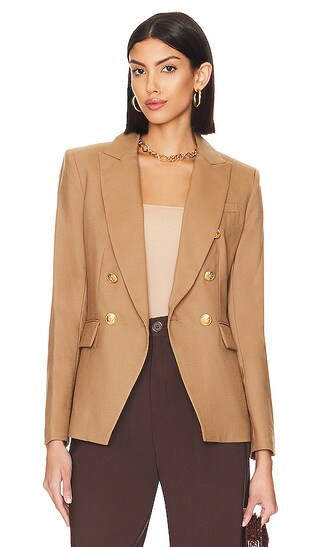 Preston Twill Blazer in Dark Tan | Revolve Clothing (Global)