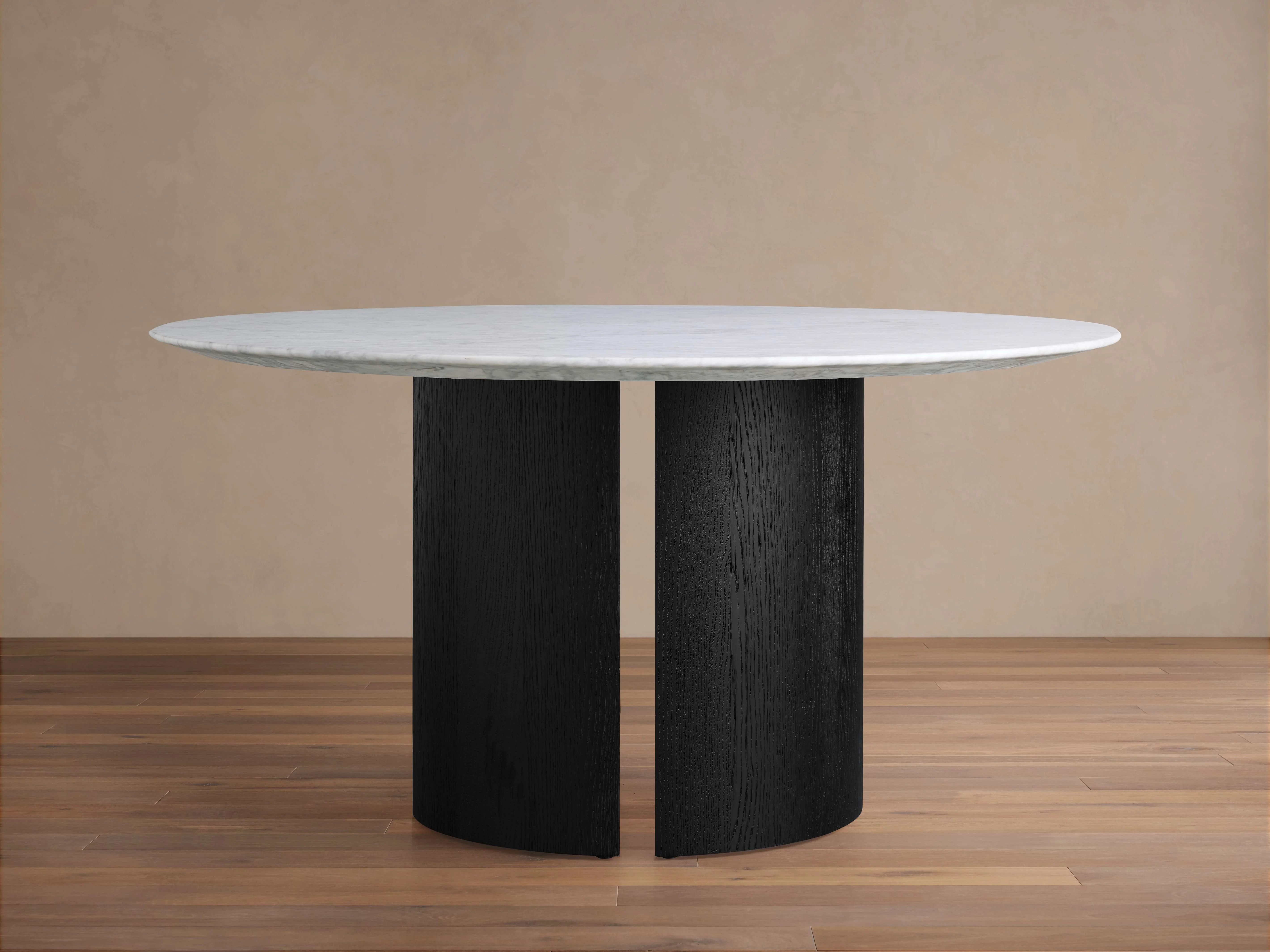 Saint Germain Round Stone Dining Table with Dauphine Base | Arhaus