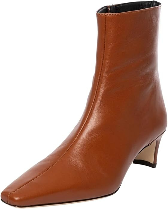 miss left Women Fashion Side Zipper Low Heel Ankle Boots Square Toe Ladies Winter Party Casual Wa... | Amazon (US)