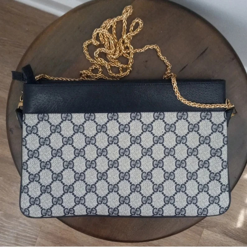 Authentic Vintage Gucci GG Monogram Supreme Sherry Web Ophidia Accordion Clutch Crossbody Bag - E... | Etsy (US)