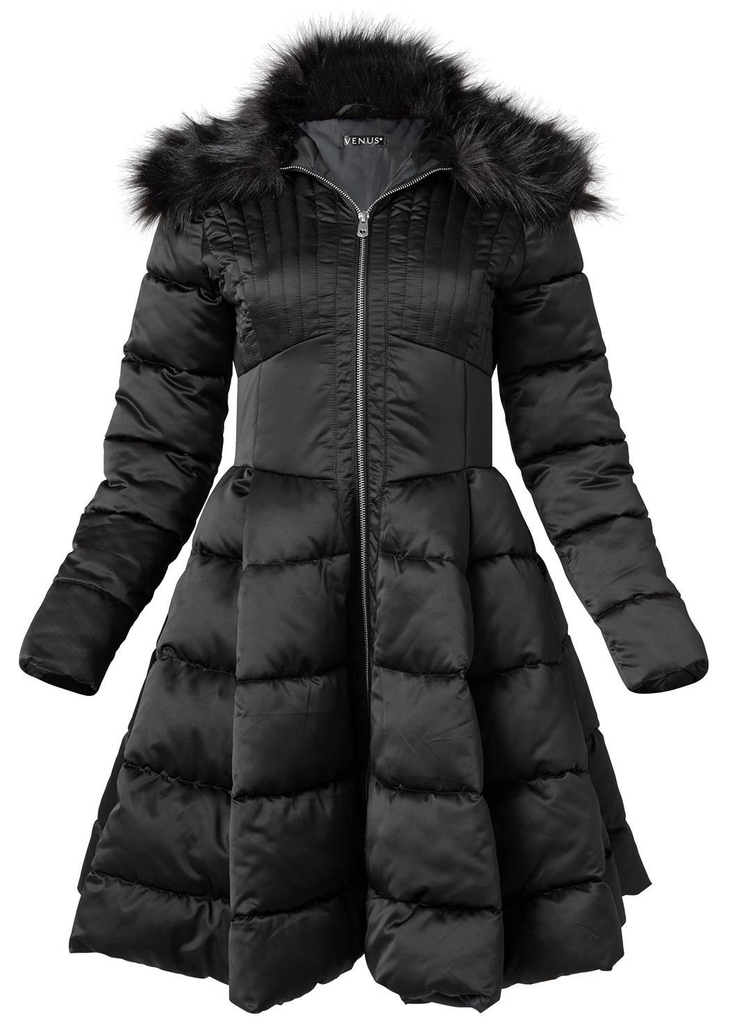 Peplum Puffer Coat | VENUS