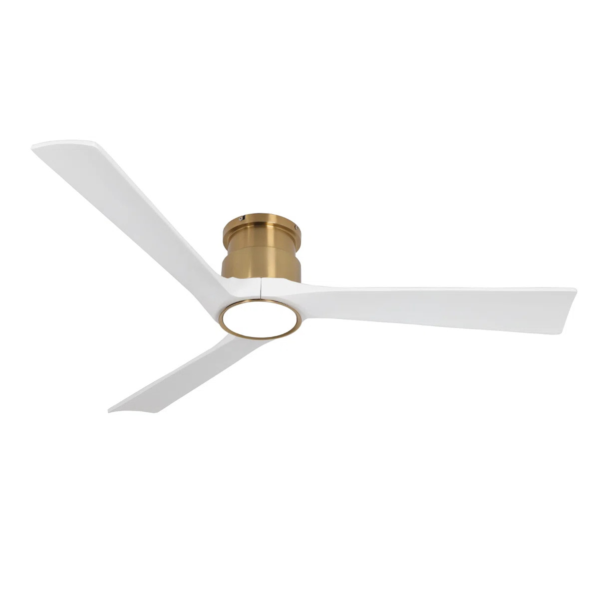 52 Inch Flush Mount Dc Ceiling Fan With Lights And Remote, Whith 3 Reversible Blades,ultra Quiet ... | Wayfair North America