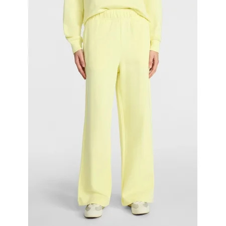 No Boundaries Wide-Leg Fleece Pants, Women’s XXS-XXL | Walmart (US)