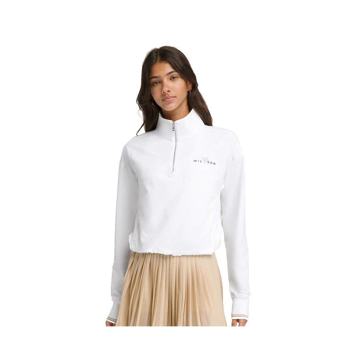 Wilson Women's Davenport Woven Tennis Pullover - Bright white | Macy's