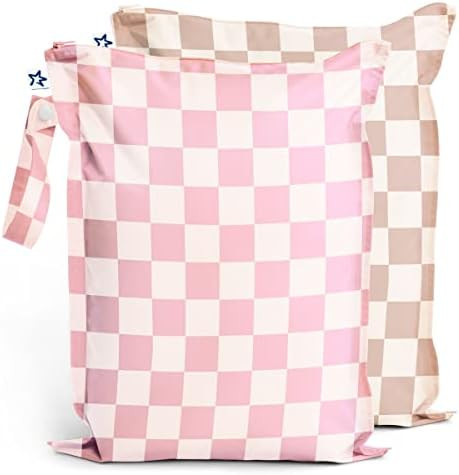 Tiny Twinkle Mess Proof Wet Bags | 2-Pack Reusable Waterproof Wet Bags for Swimsuits | Baby Cloth... | Amazon (US)