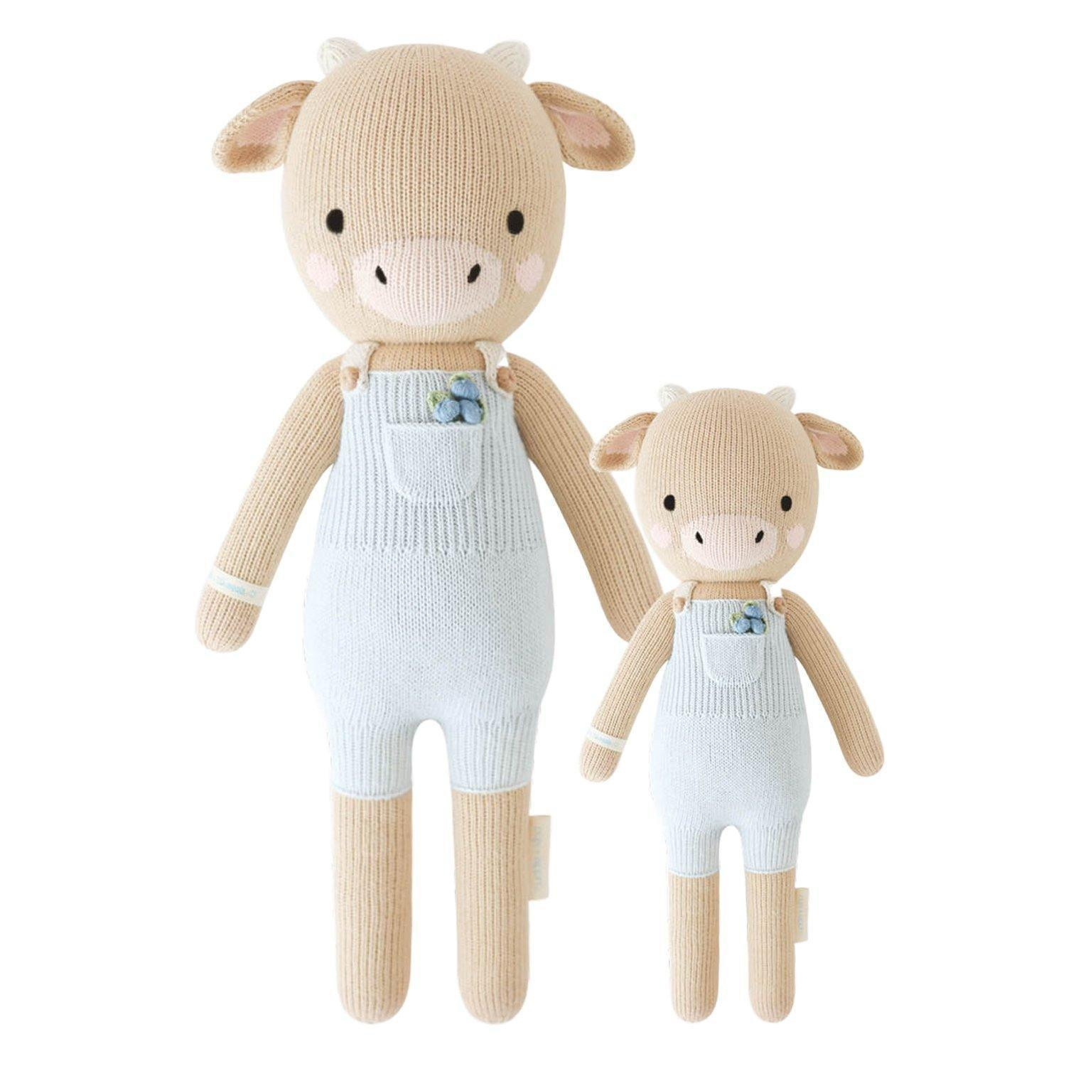 cuddle+kind | Asher the cow - Blue / 13IN | Janie and Jack