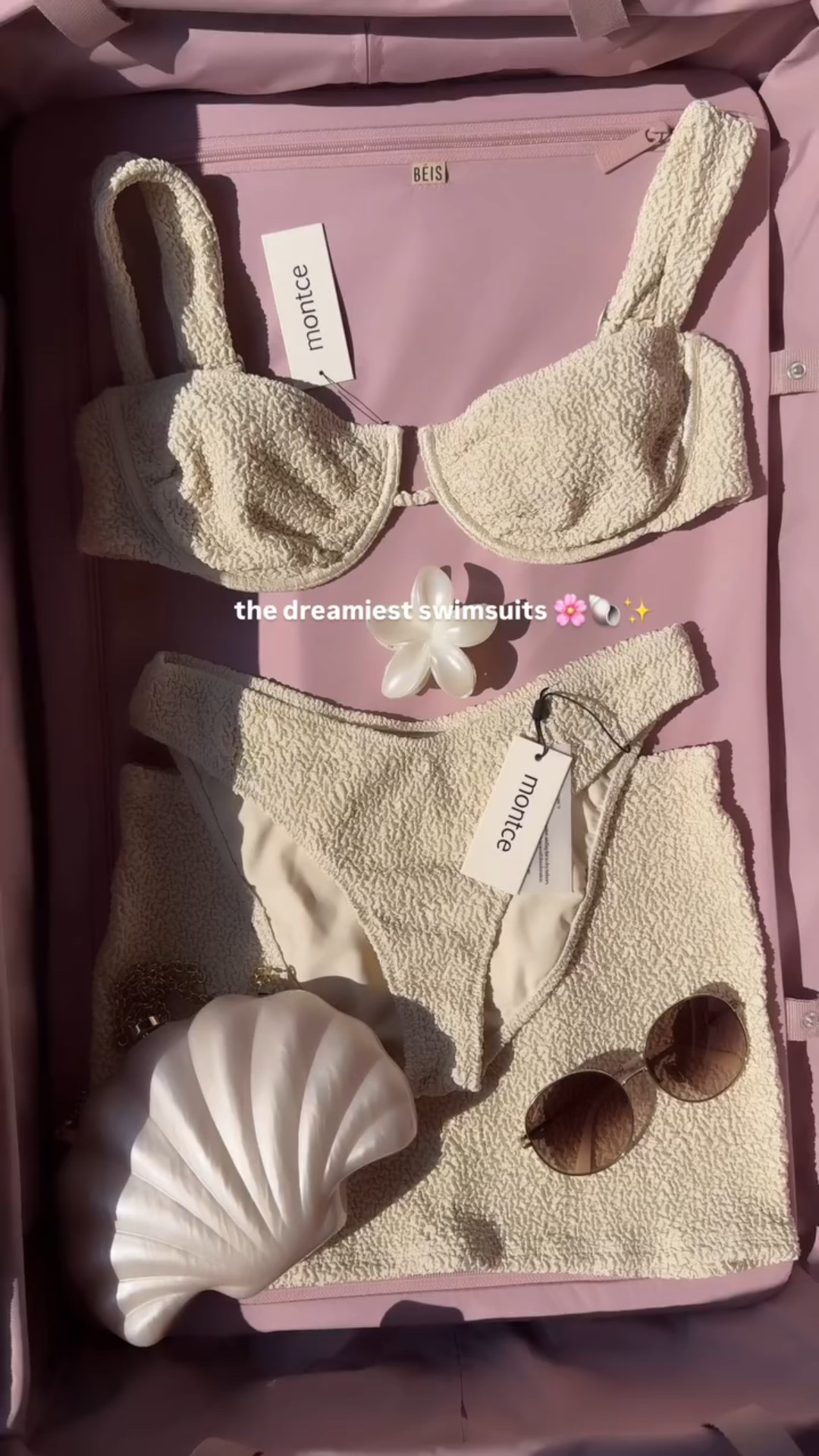 Some of my favorite swimsuits for summer 👙🐚  (bikini bottoms/skirts are shown in size medium or small/medium & the tops are all larges, pink one piece is one size fits all and super stretchy)

#LTKSummerEdit #LTKSwim #LTKTravel
