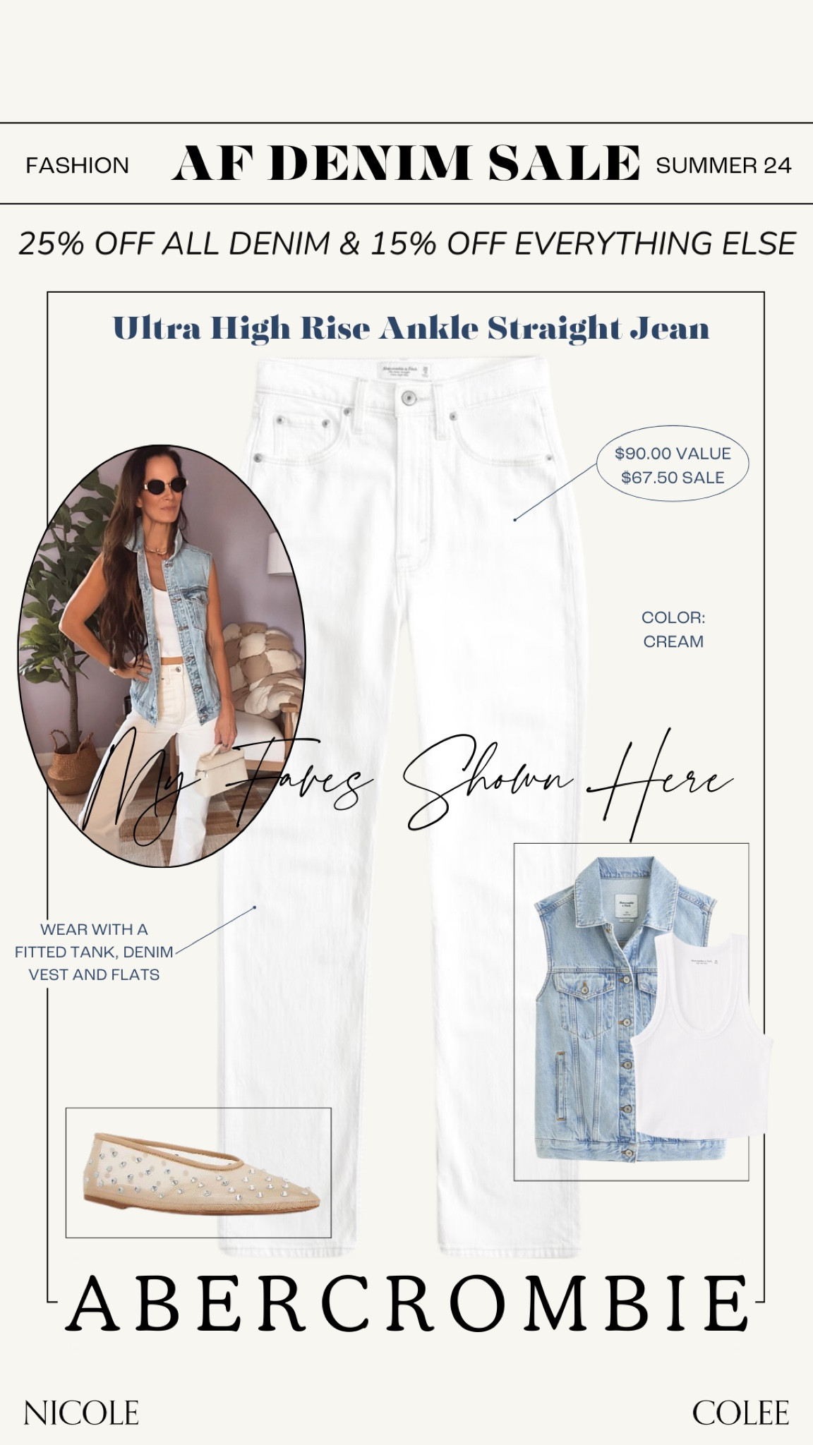 It’s here!!! The denim event we’ve all been waiting for!  💙👖Abercrombie is having their 25% off denim sale and I’m sharing my favorites here! No code needed everything is marked down on their site. Shopped out before these exclusive styles sell out!

Wearing size 25 denim and XS denim vest and tank 

#denimaf #abercrombiepartner @abercrombie #nicolecolee #ncstyle   

#LTKSaleAlert #LTKStyleTip #LTKxAF