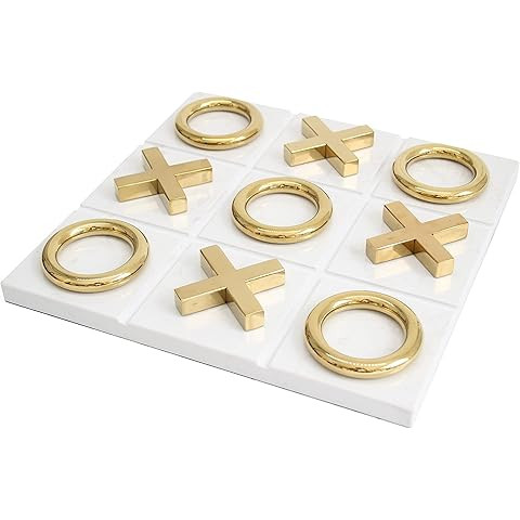 a Beautiful Marble tic tac Toe/Home décor with 9 Marble Coins, Size - 6" x 6" for Gift Purpose, ... | Amazon (US)