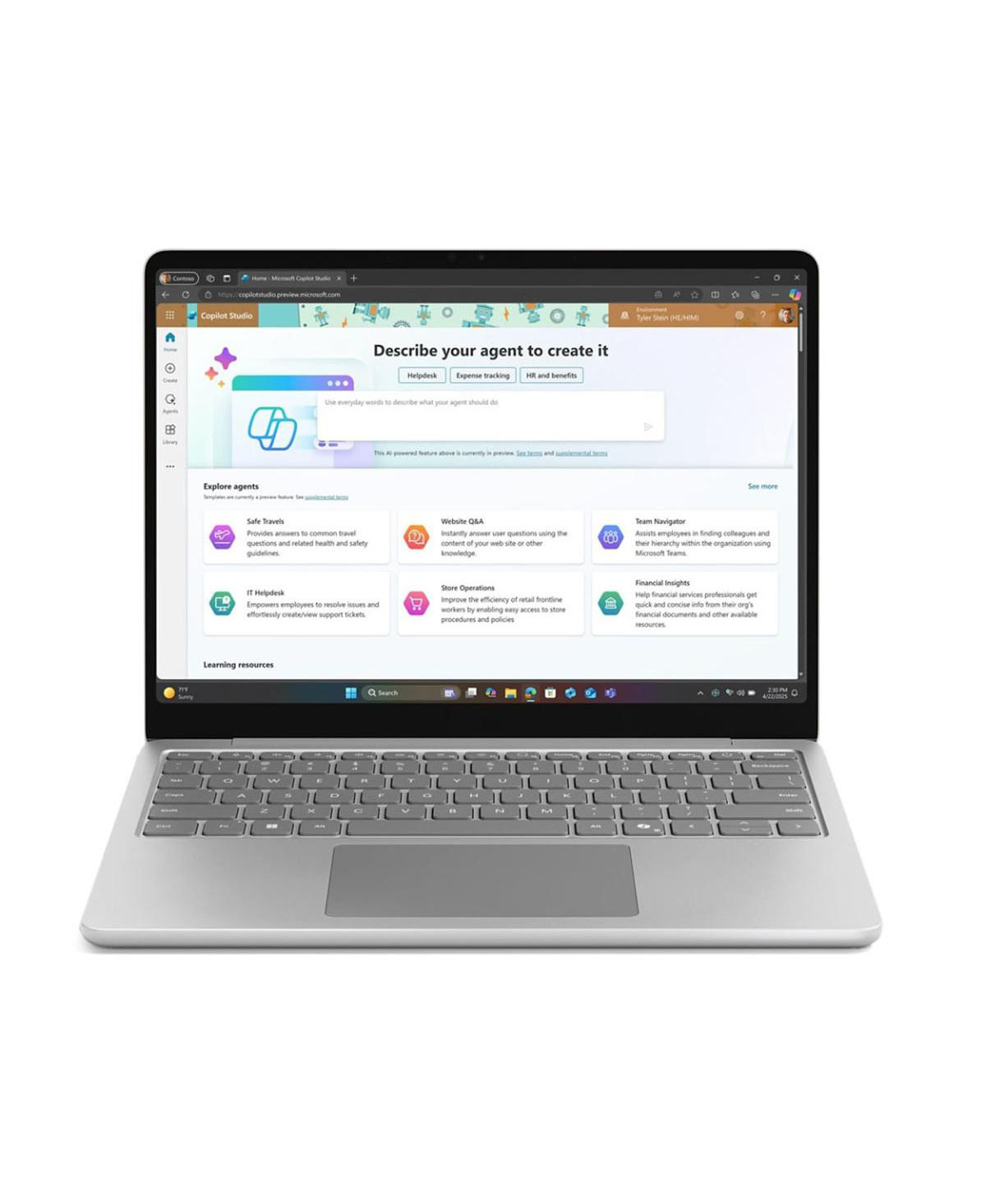 Microsoft Surface Laptop 13" Touchscreen Copilot+ Pc, Qualcomm Snapdragon X Plus 3.2GHz, 16GB Ram, 1TB Ssd, Windows 11 Pro, Platinum - Platinum | Macy's