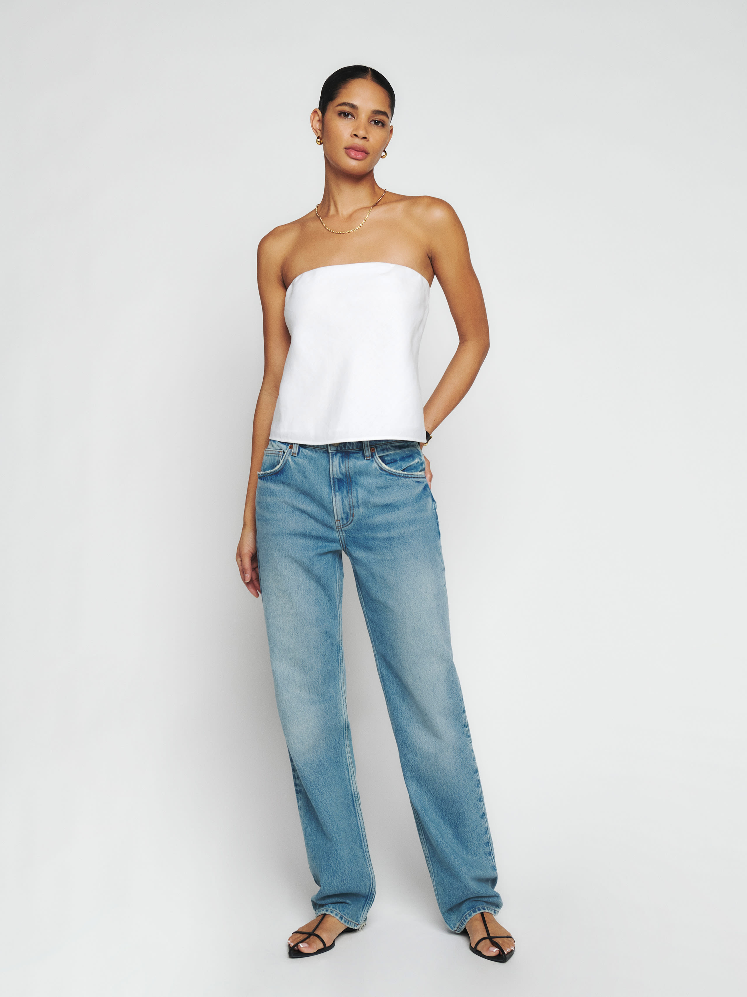 Spritz Linen Top | Reformation (Global)