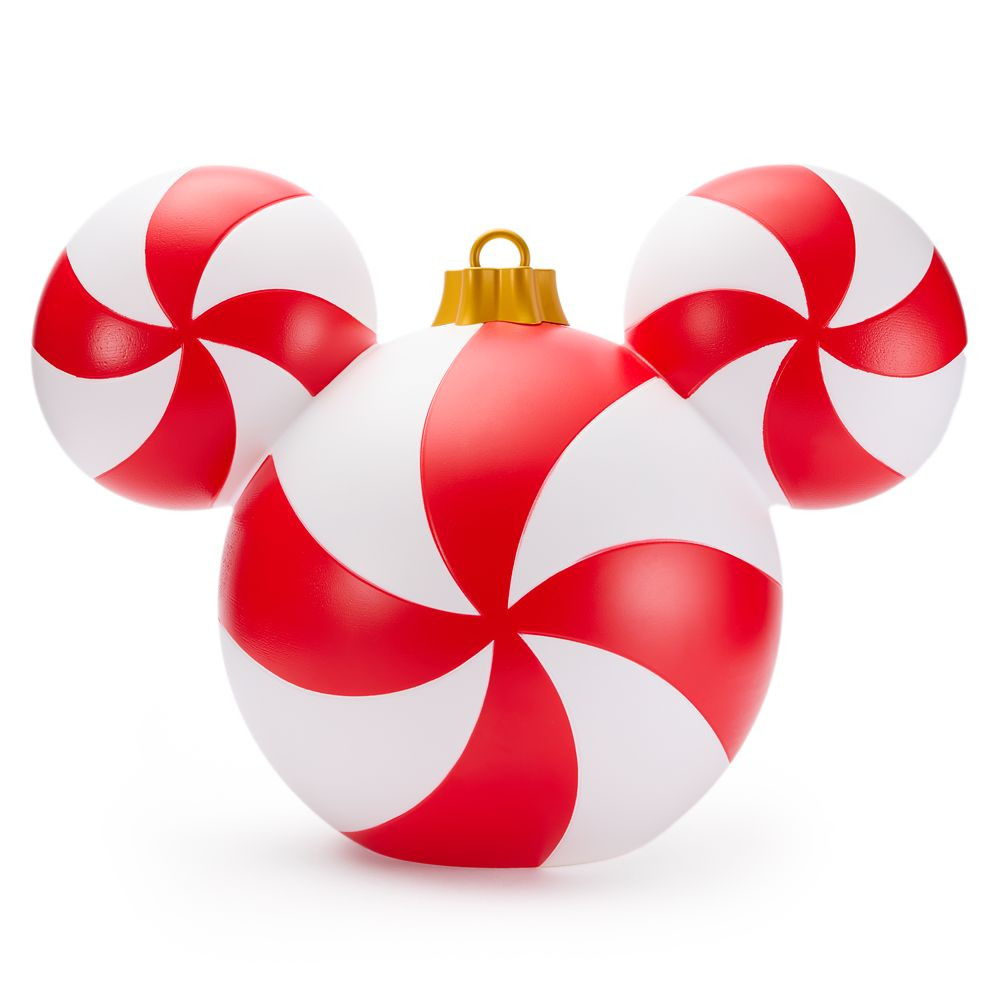 Mickey Mouse Icon Peppermint Swirl Light-Up Ornament – Large 22'' | Disney Store