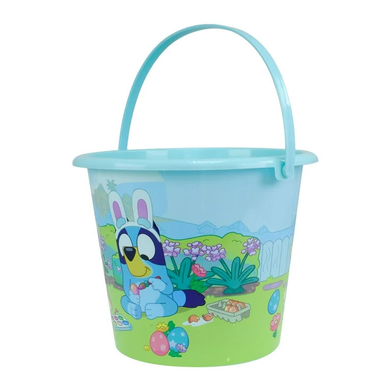 Bluey Jumbo Blue Plastic Easter Pail Featuring Favorite Characters, by Ruz | Walmart (US)