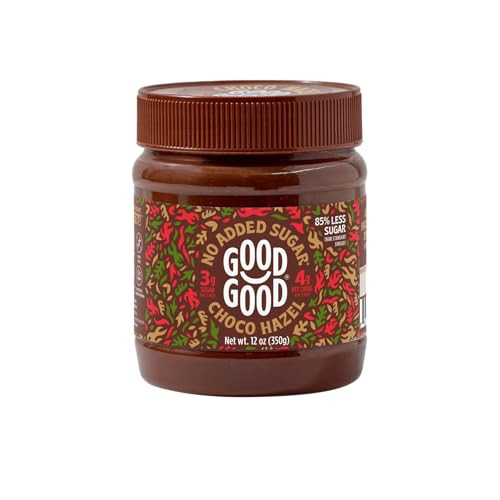 GOOD GOOD No Added Sugar Belgian Choco Hazel Spread - Chocolate Spread with Natural Sweeteners - Gluten Free - Vegetarian Friendly - 12oz / 350g (Pack of 1) | Amazon (US)
