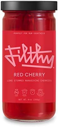 Amazon.com : Filthy Red Maraschino Cherries - Premium Cocktail Cherry Garnish - Non-GMO, Vegan & ... | Amazon (US)