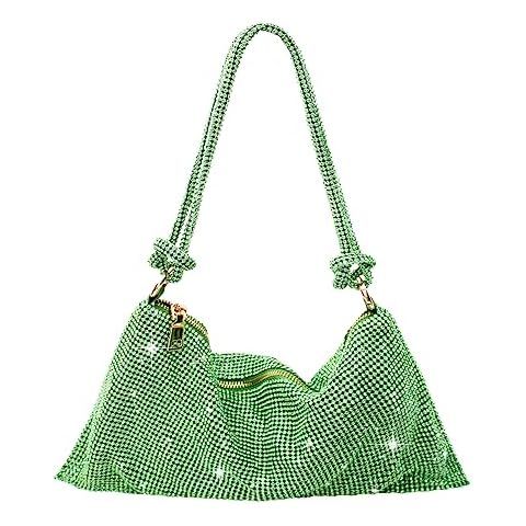 Rhinestone Hobo Bag for Women Chic Evening Handbag Shiny Diamond Purse for Travel Vacation 2023 | Amazon (US)