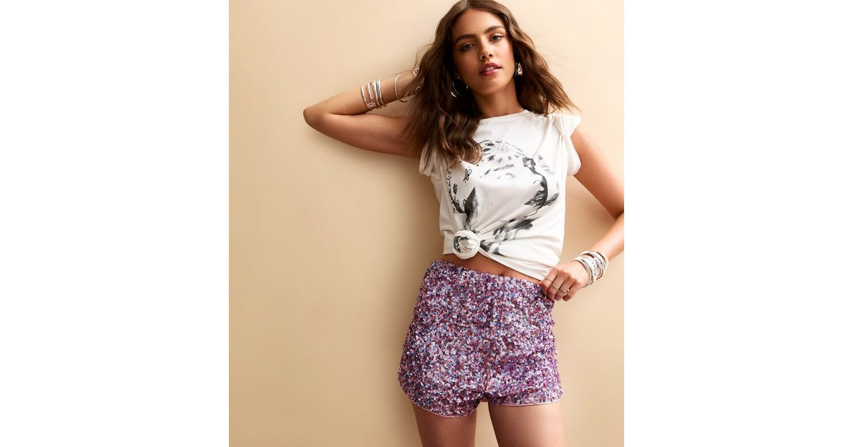 Pink Sequinned Shorts
						
						Add to Saved Items
						Remove from Saved Items | New Look (UK)