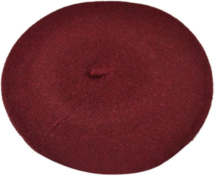 French Beret - Wool Solid Color Womens Beanie Cap Hat | Amazon (US)