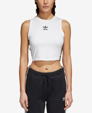 adidas Originals adicolor Cotton Cropped Tank Top | Macys (US)