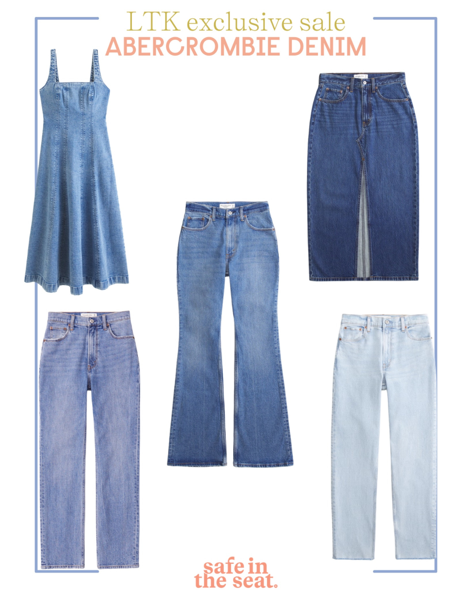 On sale! Abercrombie denim styles use code AFLTK 20% off site wide

Jeans | mom jeans | jean skirt | denim skirt 

#LTKstyletip #LTKfindsunder100 #LTKSpringSale
