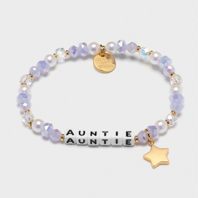 Little Words Project Auntie Beaded Bracelet - Purple | Target