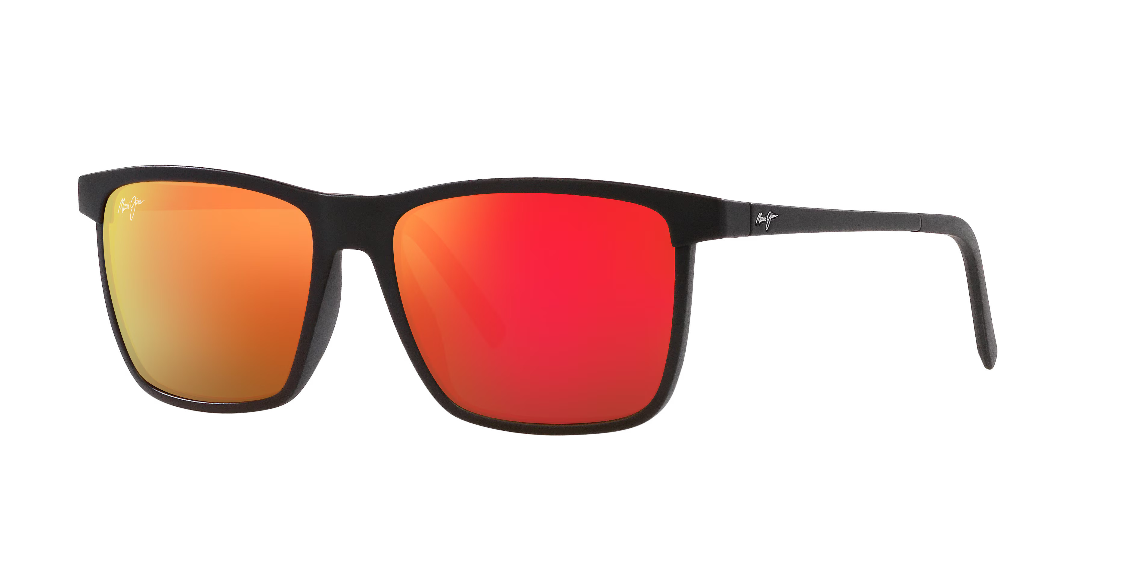 Maui Jim Unisex Sunglass One Way - Frame color: Black Matte, Lens color: Red Mirror Polarized | Sunglass Hut EU