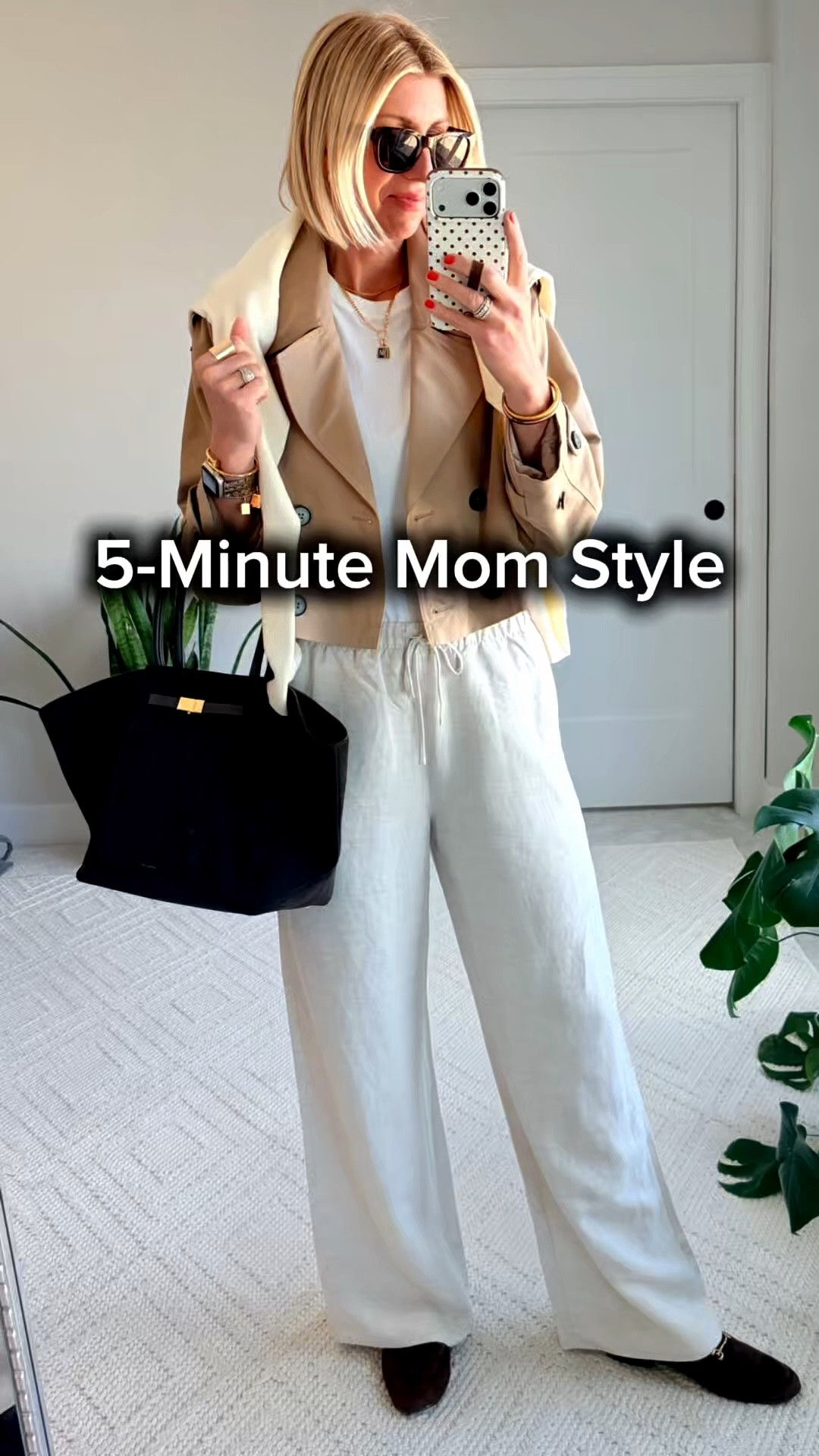 An easy Styled Like a Mom outfit you’ll reach for all spring.

These lightweight linen wide-leg pants are the kind of piece busy days call for — comfortable, breathable, and honestly feel like pajamas… but styled with the right pieces they look completely polished.

I paired them with a simple white tee, a cropped trench for structure, classic loafers, and a ladylike tote to elevate the whole look. Add a sweater over the shoulders and you’re instantly pulled together.

This is the kind of outfit that gets you out the door fast but still feels intentional.

Everything from this look is linked here for easy shopping 🤍

#LTKmomlife #LTKootd #LTKgrwm