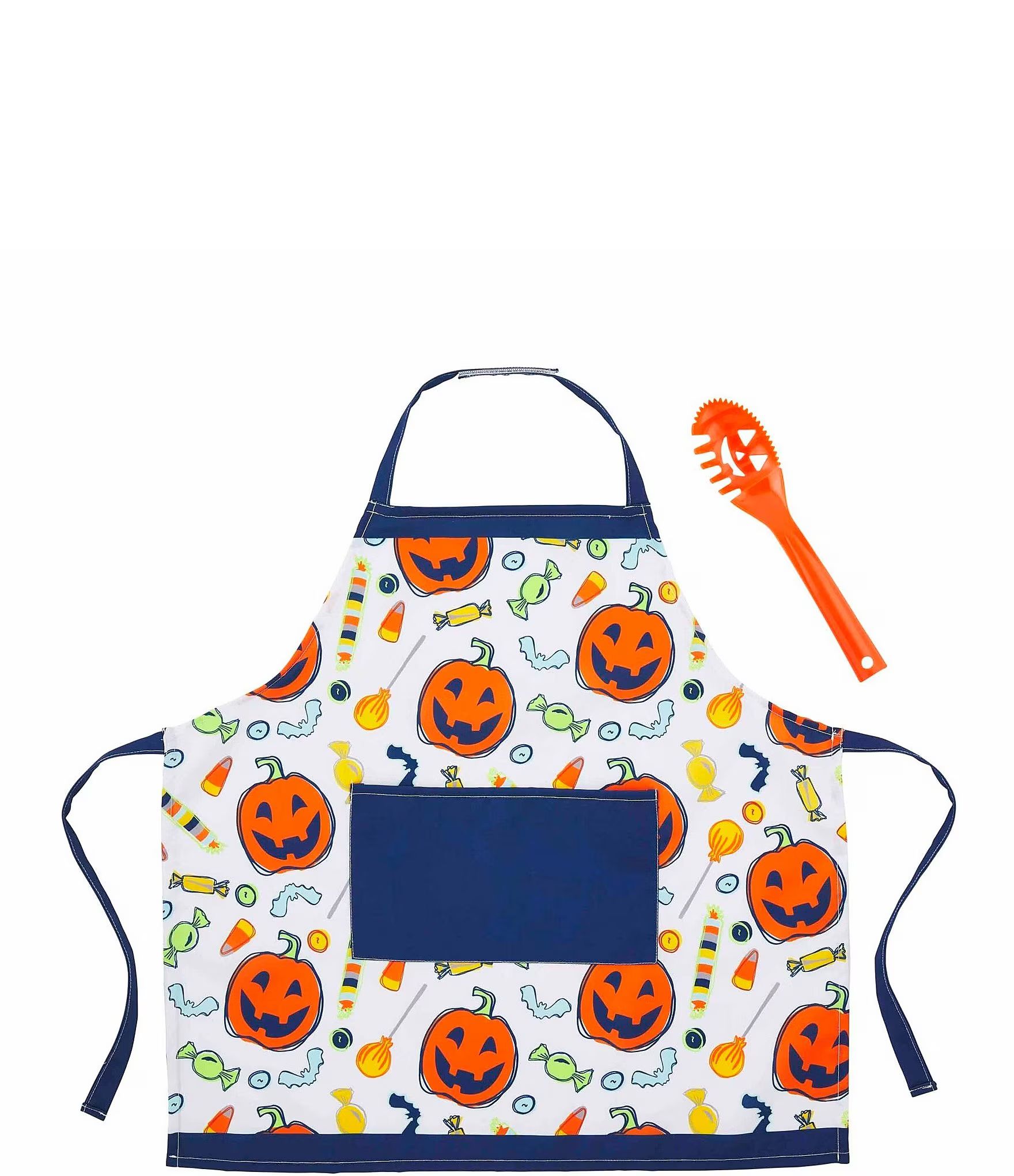 Kids Jack-O-Lantern Trick Or Treat Apron & Scoop Pumpkin Carving Set | Dillard's