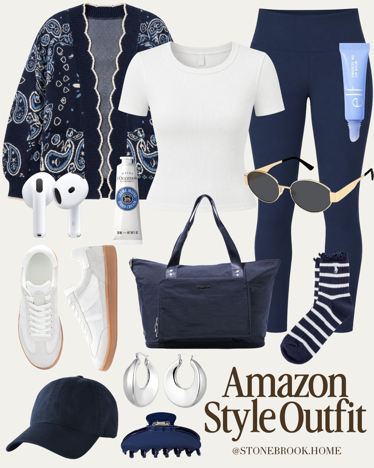Amazon style, Fall Athleisure Outfit, Amazon Fall Athleisure, Navy Athleisure Outfit, Navy Workout Outfit, Navy Leggings Outfit, Bandana Print Sweater, Paisley Sweater Jacket, Navy Zip Up Sweater, Preppy Athleisure Outfit, Cute Fall Athleisure, Modest Athleisure Outfit, Modest Workout Clothes, Fall Workout Outfit, Navy And White Outfit, Retro Sneakers Women, Silver Sneakers Women, High Waisted Leggings, Full Length Leggings, White Crewneck Tee, Striped Crew Socks, Gold Knot Earrings, Preppy Fall Outfit, Casual Fall Outfit, Fall Errand Outfit, Everyday Athleisure Outfit, Amazon Fashion Finds, Amazon Workout Clothes, Fall Layering Outfit, Cozy Fall Layers, Sporty Chic Outfit

#LTKgrwm #LTKootd #LTKSeasonal