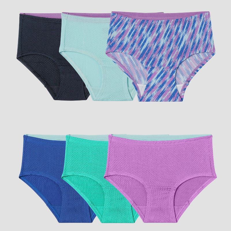 Fruit of the Loom Breathable Girls' 6pk Micro-Mesh Classic Briefs - Colors Vary | Target