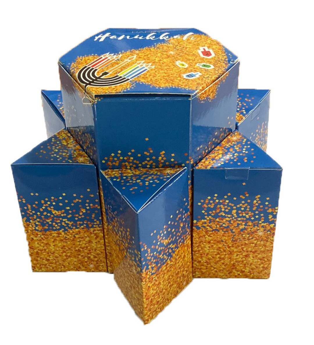 Hanukkah Countdown Daily Treat Box - Hexagon Display Box | Etsy (US)